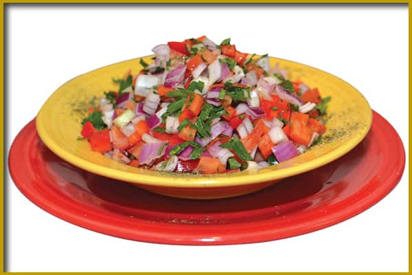 chopped vegetables in a bowl