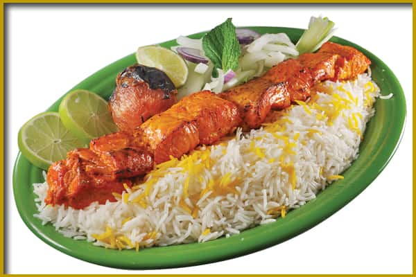 salmon with rice