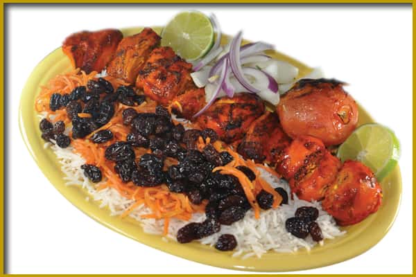 pork kabobs with rice