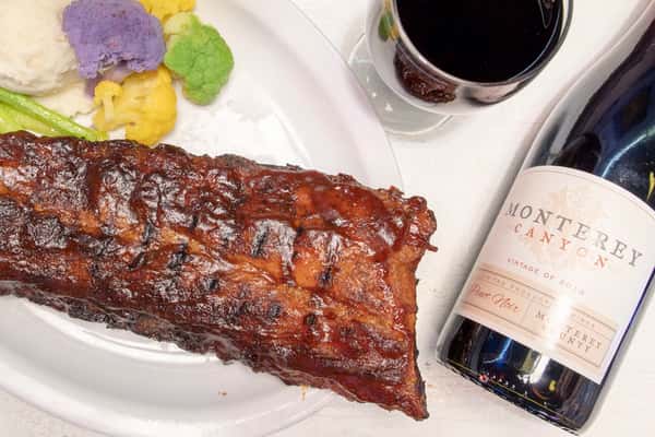 ribs and wine