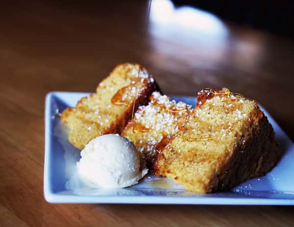 Drizzled with honey, topped with whipped butter & sprinkled with love a.k.a confectioners sugar!