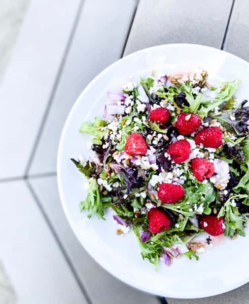 Raspberry & Goat Salad