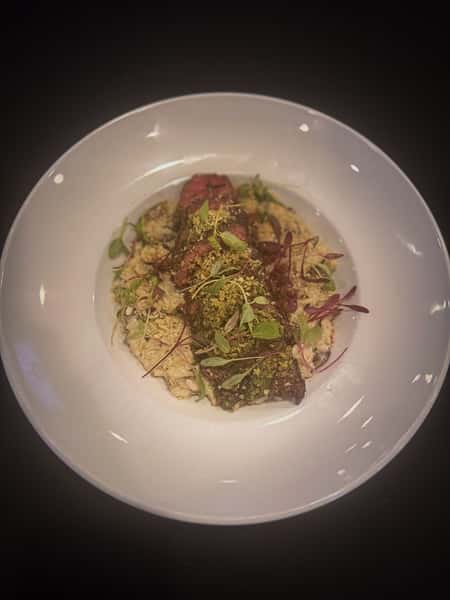 Pesto Encrusted Flat Iron