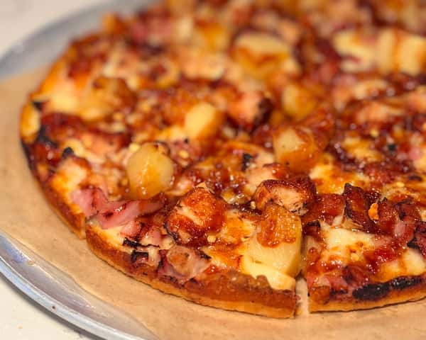 Spicy Hawaiian BBQ Pizza