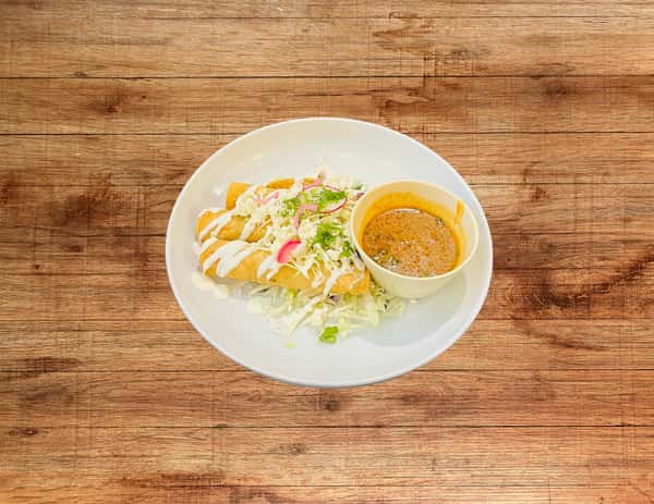 3-Tacos Dorados w/Broth