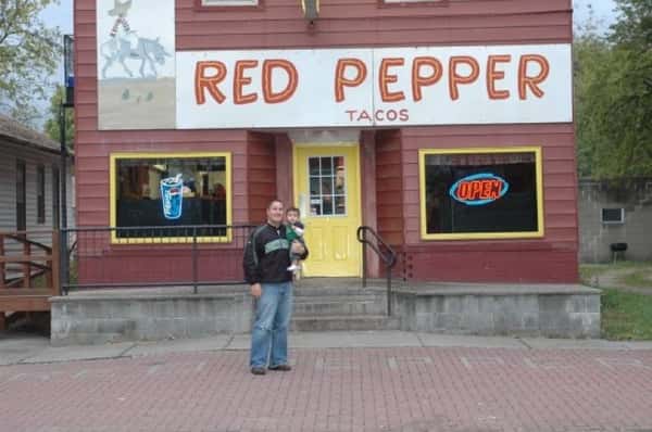 Our 8th month old son on his first (and certainly not his last!) Red Pepper run for Homecoming in 2009.