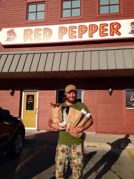 This is My brother Anthony. We are from Devils Lake, ND but he lives in Philadelphia now and I live in Fargo, ND. He flew home over the 4th of July this year and his first request when he got off of the plane was to go to Red Pepper. It is now September and his birthday is the 11th and what does he ask for?? None other than a grinder kit to be shipped to him! We LOVE The Red Pepper! -Anthony and Danielle Phelan xoxo