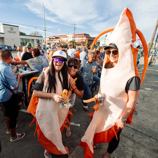 Bartenders dressed as Shrimp