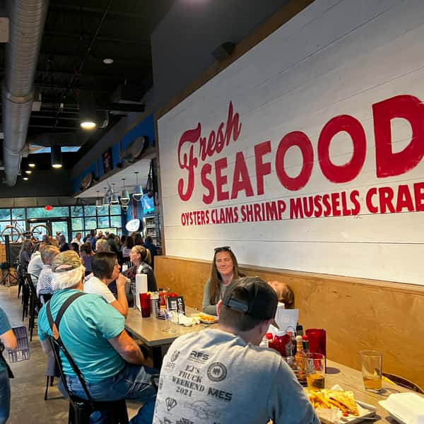 'Fresh Seafood' mural in the Shack