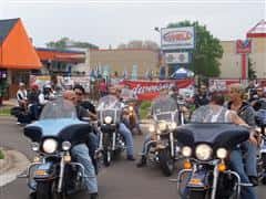 Group of people on motorcycles