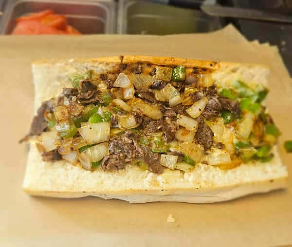 7) 9" Bell Pepper Cheese Steak