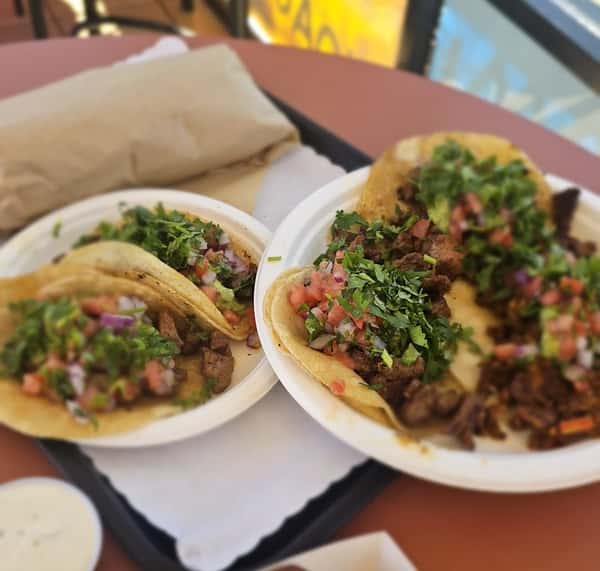 tacos and fried mushrooms