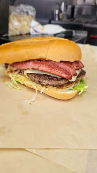 Ticos Cheese Dog Burger