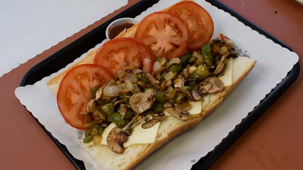 hot vegetarian sandwich