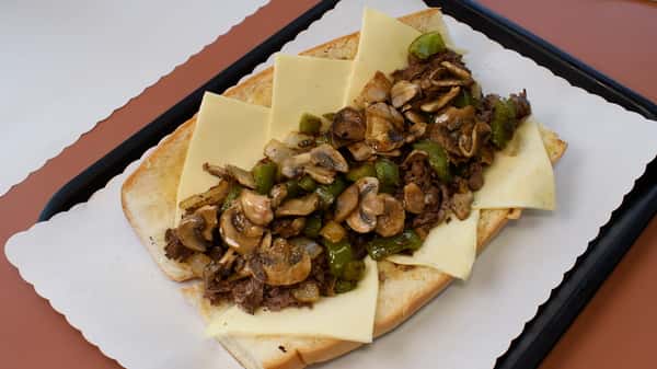 10) 6" Bell Pepper Mushroom Cheese Steak