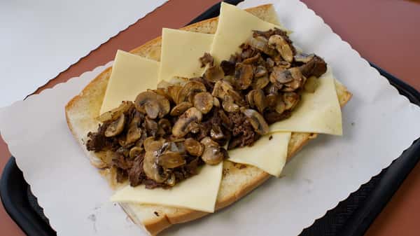 6) 9" Mushroom Cheese Steak