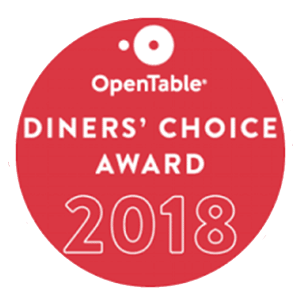 Opentable Diner's Choice Award 2018