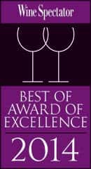 wine spectator award of excellence 2014