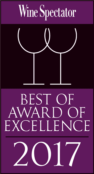 wine spectator award of excellence 2017