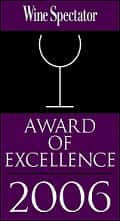 wine spectator award of excellence 2006