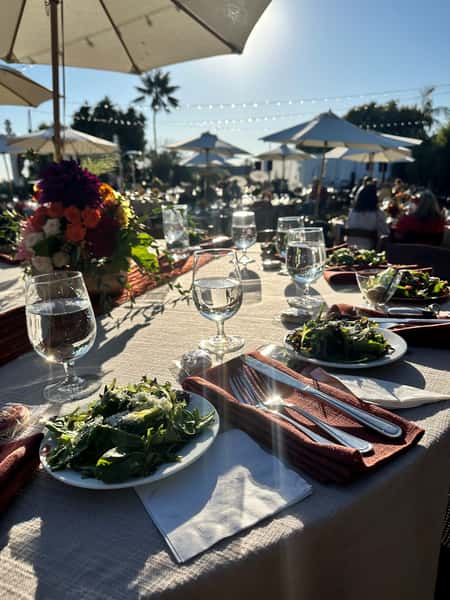 Delicious food ready for El Presidente dinner for Fiesta