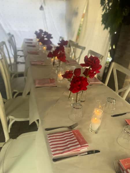 Roses on the tables