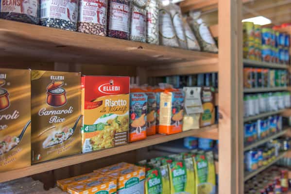 shelf of food