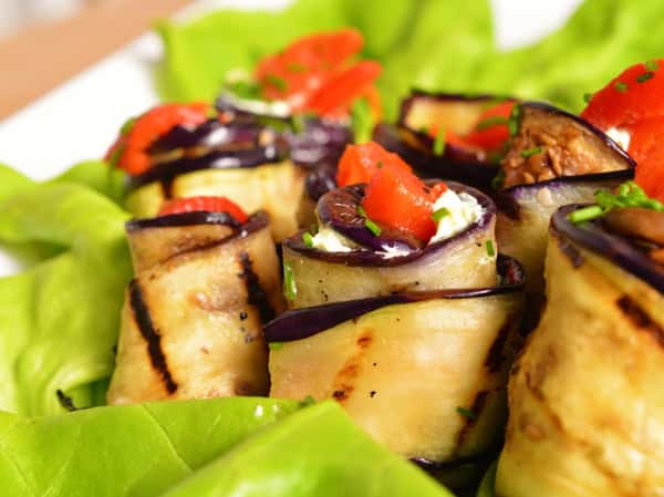 grilled eggplant rolls