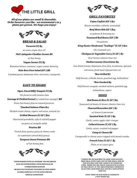 Dinner Menu
