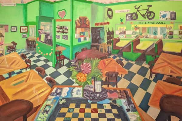 Painting of the interior by Remi Bottcher