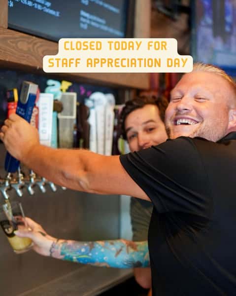 We’re closing today to show our staff appreciation for all their hard work. We’ll be back open tomorrow to serve hand spanked burgers!
