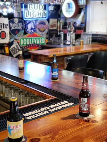 Beers on bar
