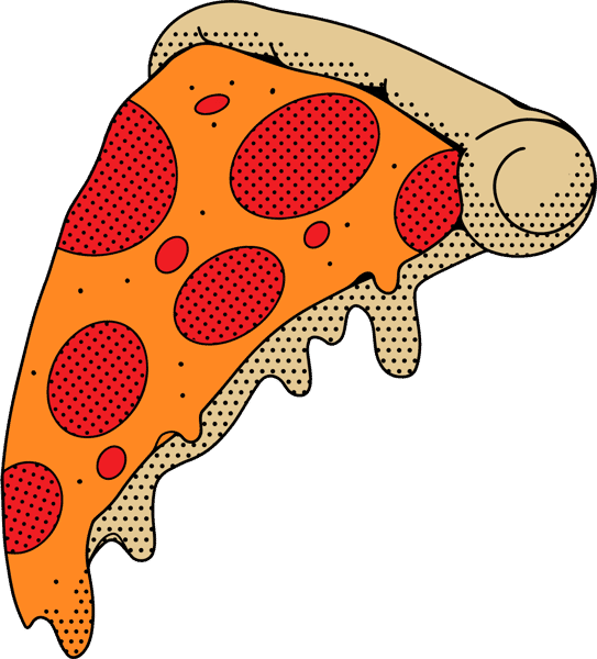 retro pizza