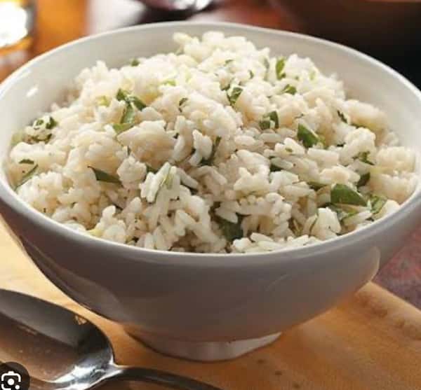 Steam Rice (cooked w/ chicken bouillon)
