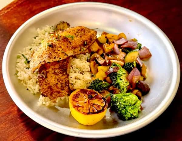 Grilled catfish plate