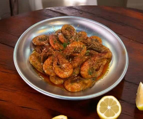 Seafood boil with shrimp at Quickie Crab Cajun Seafood Kitchen Lewisville TX
