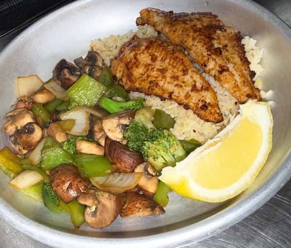 Grilled catfish plate