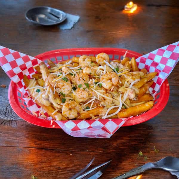Cajun shrimp cheese fries