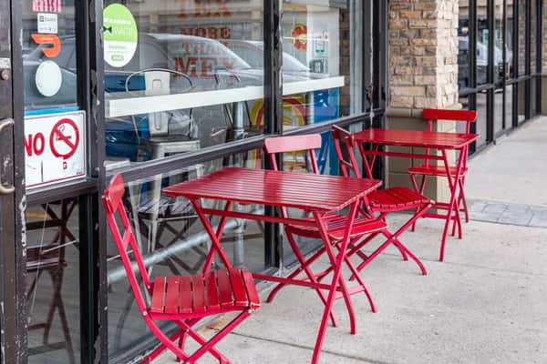 Exterior seating of Luchi & Joey's