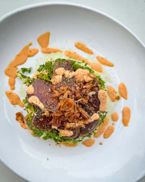 - Pepper-Crusted Ahi Tuna