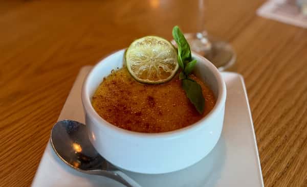 - Citrus + Basil Crème Brûlée