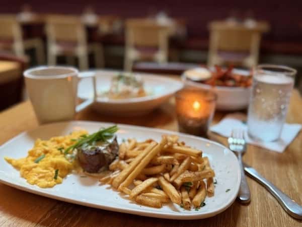 - Steak + Eggs