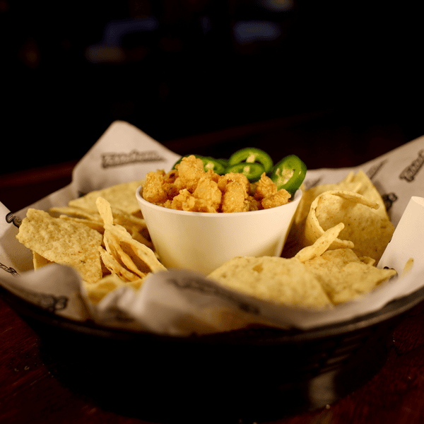 Fried Crawfish Queso Pans