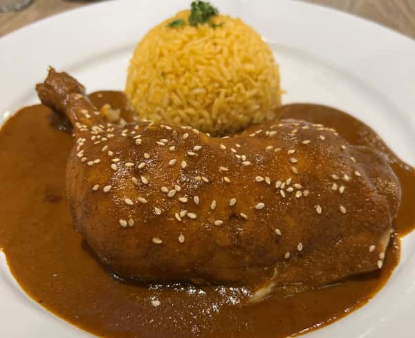 pollo con mole close up
