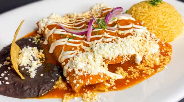 Enchiladas Rojas o Verdes