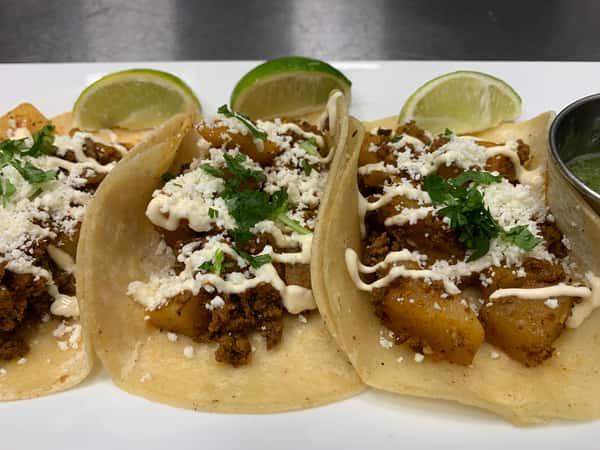 Tacos Chorizo con Papa