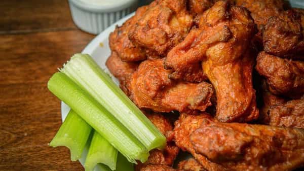 wings and celery