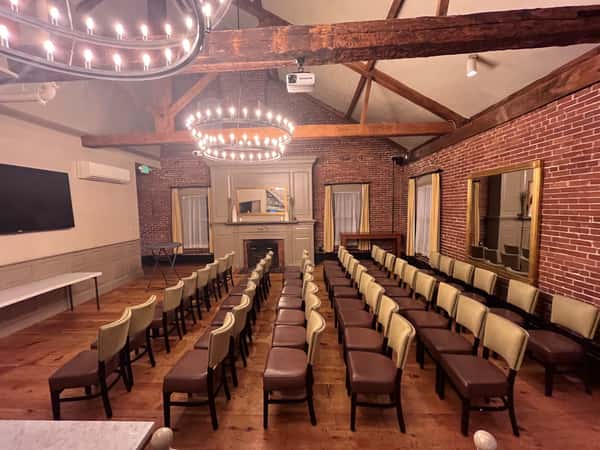 Loft room in Salem, with chairs setup theater style