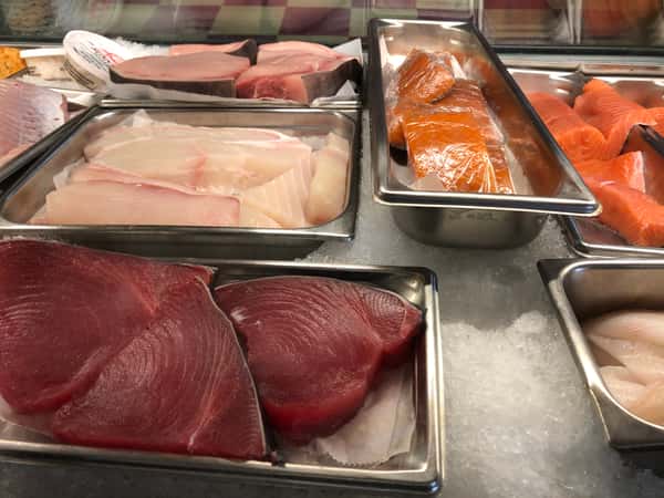 fresh tuna, haddock swordfish and salmon