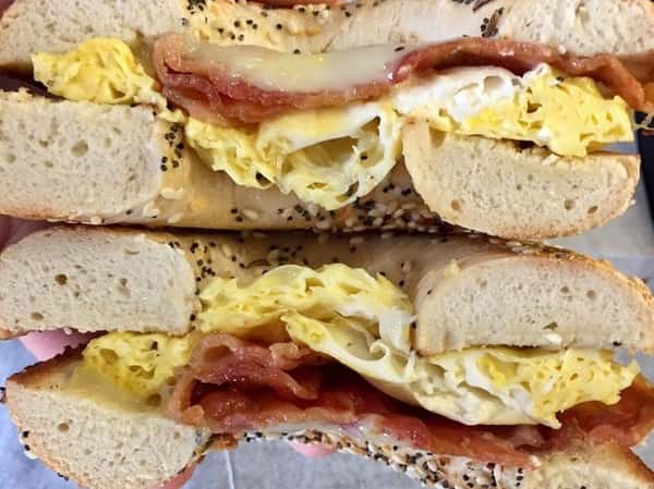Egg Sandwich with Bacon, Ham or Sausage